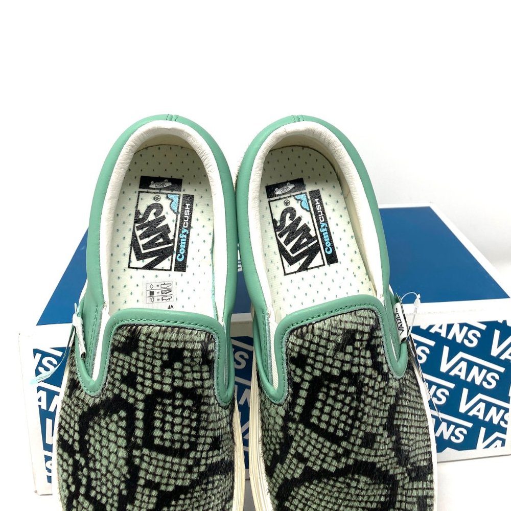 VANS PLATFORM Super Comfy Cush Crème Mint Leather Shoes Low Women's VN0A4U3I26G - Picture 5 of 11
